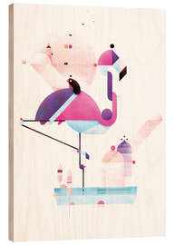 Wood print PlacidoFlamingo