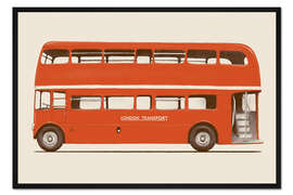 Gerahmter Kunstdruck English Bus   S6   Main