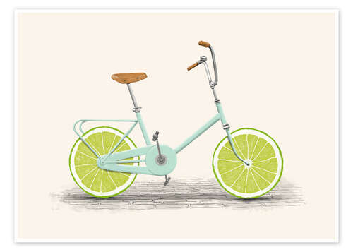 Plakat Limonkowy rower