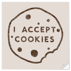 Wandsticker I accept cookies