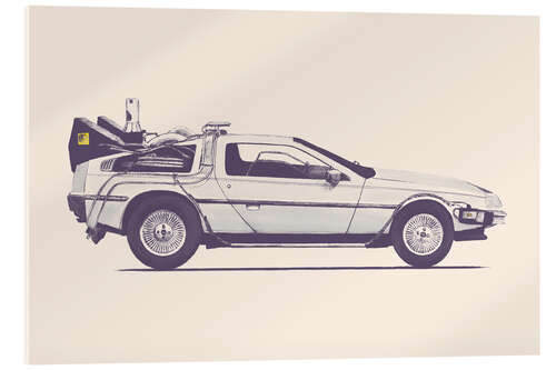 Acrylic print Delorean