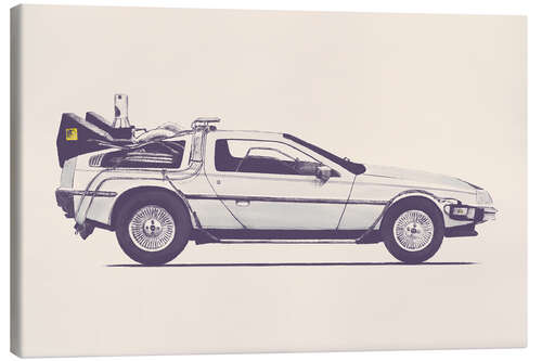 Canvas print Delorean