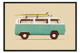 Gerahmter Kunstdruck Blauer Van