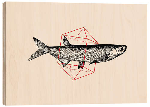 Wood print Fish In Geometrics II