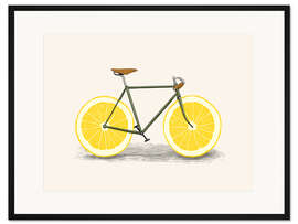 Gerahmter Kunstdruck Zitronen-Rad