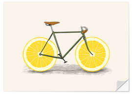 Naklejka na ścianę  Cytrynowy rower - Florent Bodart