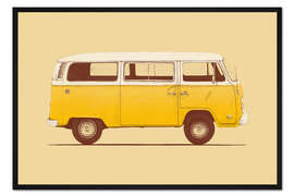 Gerahmter Kunstdruck Yellow Van