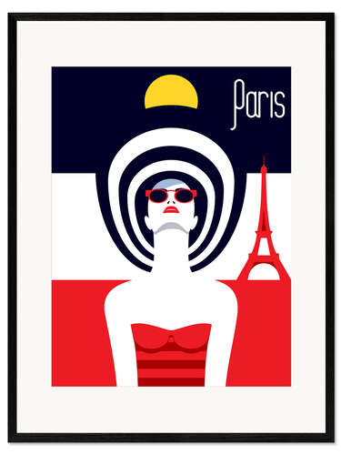 Framed art print Stylish travel - Paris