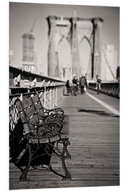 Obraz na PCV Bench on Brooklyn Bridge