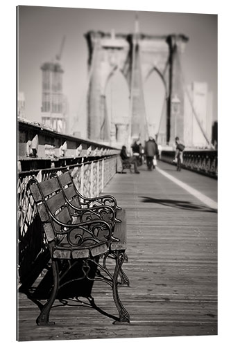 Galleritryck Bench on Brooklyn Bridge