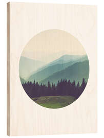 Wood print Mountains