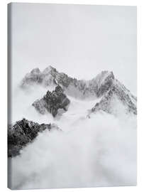 Canvas print Cloudy mountain peaks