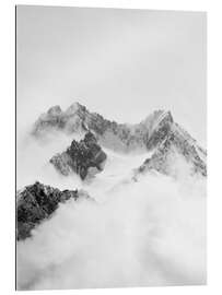 Gallery print Cloudy mountain peaks