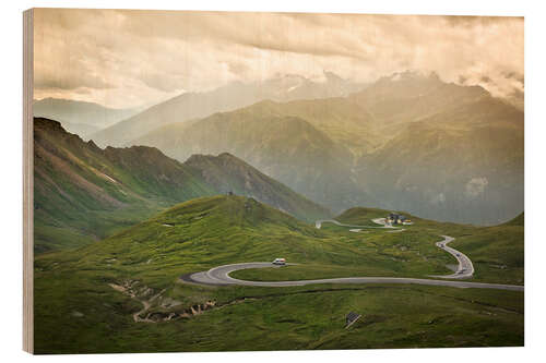 Print på træ Grossglockner High Alpine Road, Austria