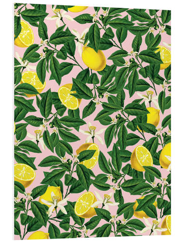 PVC print Leaves and lemons