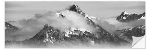 Wall sticker Mountain with Clouds