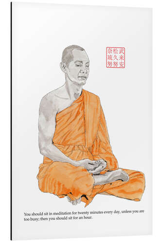 Aluminium print Buddha - meditation