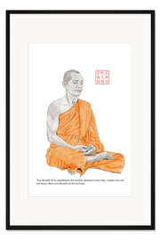 Gerahmter Kunstdruck Buddha - Meditation