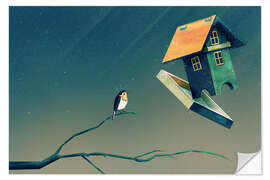 Sticker mural Flying Bird House