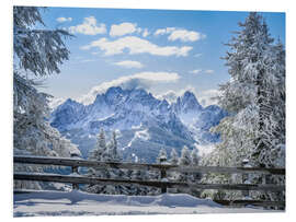 Tableau en PVC Winter in the Sesto Dolomites, South tyrol, Italy