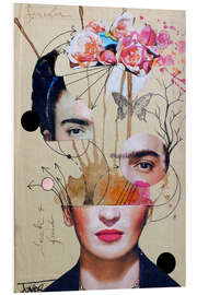 Foam board print Frida Kahlo for Beginners