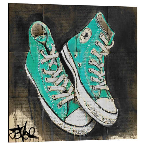 Aluminium print My turquoise shoes