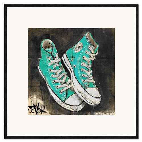 Framed art print My turquoise shoes