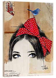 Cuadro de madera Contigo o sin ti - Loui Jover