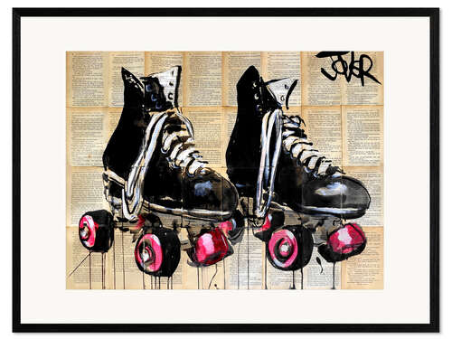 Framed art print Roller skates