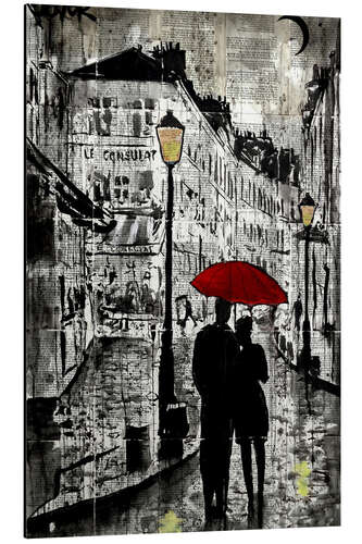 Aluminium print The rainy promenade