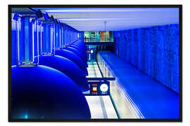 Gerahmter Kunstdruck U-Bahn Station in München