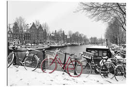 Gallery print Red bicycle in the snow