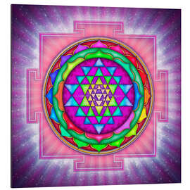 Magnettafel Strahlendes Sri Yantra Mandala