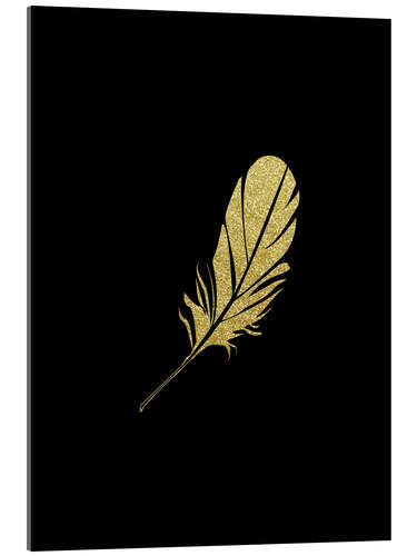 Acrylic print Golden pen