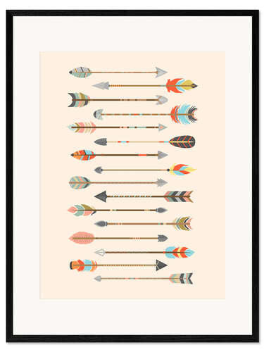 Kunsttryk i ramme Arrow illustration