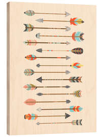 Wood print Arrow illustration