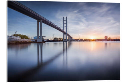 Gallery print Rügenbrücke in the evening sun (Stralsund / Germany)