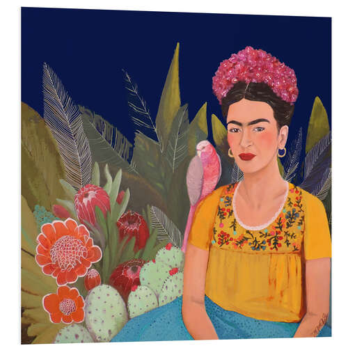 Bilde på skumplate Frida Kahlo i det blå huset II