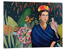 Gallery print Frida Kahlo with pigeon