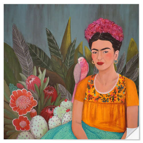 Wall sticker Frida Kahlo in the blue house