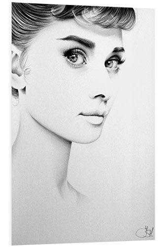 Foam board print Audrey Hepburn II