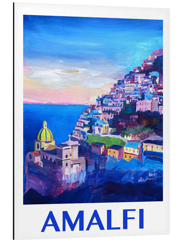 Tableau en aluminium Amalfi au coucher du soleil