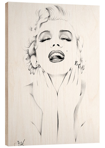 Stampa su legno Marilyn Monroe II