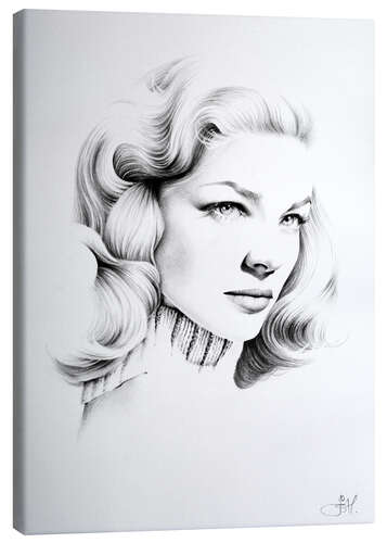 Canvas print Lauren Bacall