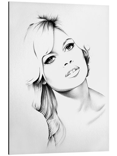 Aluminium print Brigitte Bardot