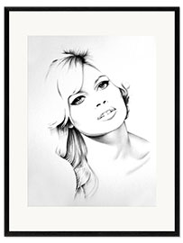 Kunsttryk i ramme Brigitte Bardot