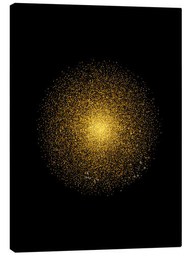 Canvas print Golden dot circle