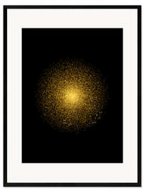Gerahmter Kunstdruck Goldene-Punkt-Kreis