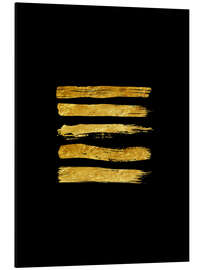 Magnettafel Goldene Pinselmalerei