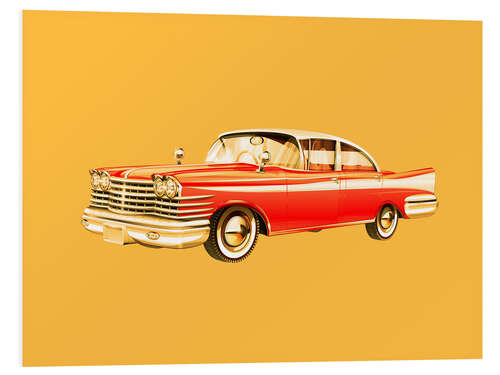 Cuadro de PVC Vintage Car illustration